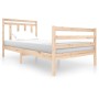 Estructura de cama madera maciza 100x200 cm de vidaXL, Camas y somieres - Ref: Foro24-3100644, Precio: 106,96 €, Descuento: %