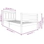 Estructura de cama madera maciza 100x200 cm de vidaXL, Camas y somieres - Ref: Foro24-3100644, Precio: 106,96 €, Descuento: %