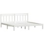 Estructura de cama madera maciza de pino blanco 200x200 cm de vidaXL, Camas y somieres - Ref: Foro24-3100610, Precio: 134,62 ...