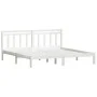 Solid white pine wood bed frame 200x200 cm by vidaXL, Beds and slatted bases - Ref: Foro24-3100610, Price: 135,05 €, Discount: %