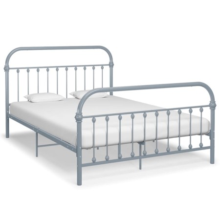 Estructura de cama de metal gris 120x200 cm de vidaXL, Camas y somieres - Ref: Foro24-284506, Precio: 89,75 €, Descuento: %