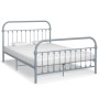 Estructura de cama de metal gris 120x200 cm de vidaXL, Camas y somieres - Ref: Foro24-284506, Precio: 89,75 €, Descuento: %