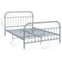 Estructura de cama de metal gris 120x200 cm de vidaXL, Camas y somieres - Ref: Foro24-284506, Precio: 89,75 €, Descuento: %