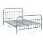 Gray metal bed frame 120x200 cm by vidaXL, Beds and slatted bases - Ref: Foro24-284506, Price: 88,89 €, Discount: %