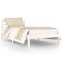 Estructura de cama madera maciza de pino blanco 90x200 cm de vidaXL, Camas y somieres - Ref: Foro24-810416, Precio: 69,45 €, ...