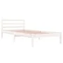 Estructura de cama madera maciza de pino blanco 90x200 cm de vidaXL, Camas y somieres - Ref: Foro24-810416, Precio: 69,45 €, ...