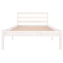 Solid white pine wood bed frame 90x200 cm by vidaXL, Beds and slatted bases - Ref: Foro24-810416, Price: 61,15 €, Discount: %