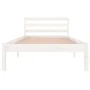 Solid white pine wood bed frame 90x200 cm by vidaXL, Beds and slatted bases - Ref: Foro24-810416, Price: 69,53 €, Discount: %