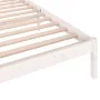 Solid white pine wood bed frame 90x200 cm by vidaXL, Beds and slatted bases - Ref: Foro24-810416, Price: 69,53 €, Discount: %