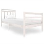 Weißer Massivholzbettrahmen 90x200 cm von vidaXL, Betten und Lattenroste - Ref: Foro24-3100640, Preis: 103,56 €, Rabatt: %
