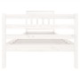 Weißer Massivholzbettrahmen 90x200 cm von vidaXL, Betten und Lattenroste - Ref: Foro24-3100640, Preis: 103,56 €, Rabatt: %