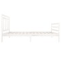 Weißer Massivholzbettrahmen 90x200 cm von vidaXL, Betten und Lattenroste - Ref: Foro24-3100640, Preis: 103,56 €, Rabatt: %