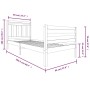 Weißer Massivholzbettrahmen 90x200 cm von vidaXL, Betten und Lattenroste - Ref: Foro24-3100640, Preis: 103,56 €, Rabatt: %
