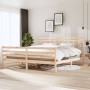 Solid wood bed frame 200x200 cm by vidaXL, Beds and slatted bases - Ref: Foro24-3100674, Price: 140,41 €, Discount: %