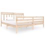 Solid wood bed frame 200x200 cm by vidaXL, Beds and slatted bases - Ref: Foro24-3100674, Price: 140,41 €, Discount: %