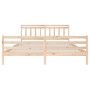 Solid wood bed frame 200x200 cm by vidaXL, Beds and slatted bases - Ref: Foro24-3100674, Price: 140,41 €, Discount: %