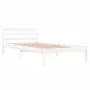 Solid white pine wood bed frame 100x200 cm by vidaXL, Beds and slatted bases - Ref: Foro24-810421, Price: 75,07 €, Discount: %