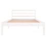 Solid white pine wood bed frame 100x200 cm by vidaXL, Beds and slatted bases - Ref: Foro24-810421, Price: 78,14 €, Discount: %