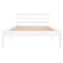 Solid white pine wood bed frame 100x200 cm by vidaXL, Beds and slatted bases - Ref: Foro24-810421, Price: 75,07 €, Discount: %
