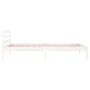 Solid white pine wood bed frame 100x200 cm by vidaXL, Beds and slatted bases - Ref: Foro24-810421, Price: 75,07 €, Discount: %