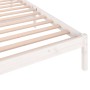 Solid white pine wood bed frame 100x200 cm by vidaXL, Beds and slatted bases - Ref: Foro24-810421, Price: 78,14 €, Discount: %