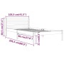Solid white pine wood bed frame 100x200 cm by vidaXL, Beds and slatted bases - Ref: Foro24-810421, Price: 78,14 €, Discount: %