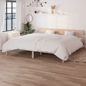Massives Kiefernholzbettgestell 200x200 cm von vidaXL, Betten und Lattenroste - Ref: Foro24-810167, Preis: 134,87 €, Rabatt: %