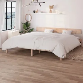 Solid pine wood bed frame 200x200 cm by vidaXL, Beds and slatted bases - Ref: Foro24-810167, Price: 98,62 €, Discount: %