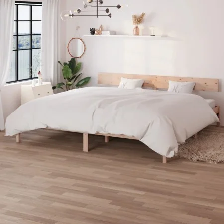 Estructura de cama madera maciza de pino 200x200 cm de vidaXL, Camas y somieres - Ref: Foro24-810167, Precio: 133,16 €, Descu...