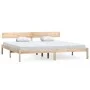 Estructura de cama madera maciza de pino 200x200 cm de vidaXL, Camas y somieres - Ref: Foro24-810167, Precio: 133,16 €, Descu...