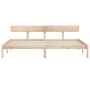 Solid pine wood bed frame 200x200 cm by vidaXL, Beds and slatted bases - Ref: Foro24-810167, Price: 134,87 €, Discount: %