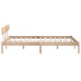 Solid pine wood bed frame 200x200 cm by vidaXL, Beds and slatted bases - Ref: Foro24-810167, Price: 134,87 €, Discount: %