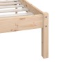Solid pine wood bed frame 200x200 cm by vidaXL, Beds and slatted bases - Ref: Foro24-810167, Price: 134,87 €, Discount: %