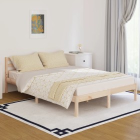 Bettgestell aus massivem Kiefernholz, 140 x 200 cm von vidaXL, Betten und Lattenroste - Ref: Foro24-810430, Preis: 88,80 €, R...