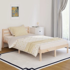 Estructura de cama madera maciza de pino 120x200 cm de vidaXL, Camas y somieres - Ref: Foro24-810425, Precio: 83,37 €, Descue...