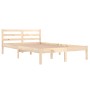 Solid pine wood bed frame 120x200 cm by vidaXL, Beds and slatted bases - Ref: Foro24-810425, Price: 83,37 €, Discount: %