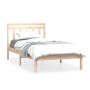 Solid pine wood bed frame 100x200 cm by vidaXL, Beds and slatted bases - Ref: Foro24-3100579, Price: 88,57 €, Discount: %