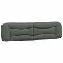 Cama con colchón tela gris oscuro 200x200 cm