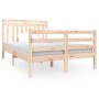 Small solid wood double bed frame 120x190 cm by vidaXL, Beds and slatted bases - Ref: Foro24-3100624, Price: 117,53 €, Discou...