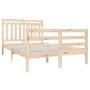 Kleines Doppelbettgestell aus Massivholz, 120 x 190 cm von vidaXL, Betten und Lattenroste - Ref: Foro24-3100624, Preis: 116,0...