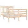 Small solid wood double bed frame 120x190 cm by vidaXL, Beds and slatted bases - Ref: Foro24-3100624, Price: 117,53 €, Discou...
