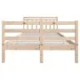 Estructura de cama doble pequeña de madera maciza 120x190 cm de vidaXL, Camas y somieres - Ref: Foro24-3100624, Precio: 116,0...