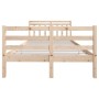 Small solid wood double bed frame 120x190 cm by vidaXL, Beds and slatted bases - Ref: Foro24-3100624, Price: 117,53 €, Discou...