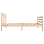 Estructura de cama doble pequeña de madera maciza 120x190 cm de vidaXL, Camas y somieres - Ref: Foro24-3100624, Precio: 116,0...