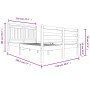Small solid wood double bed frame 120x190 cm by vidaXL, Beds and slatted bases - Ref: Foro24-3100624, Price: 117,53 €, Discou...