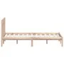 Small solid wood double bed frame 120x190 cm by vidaXL, Beds and slatted bases - Ref: Foro24-3100559, Price: 106,26 €, Discou...