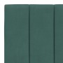 Cama con colchón terciopelo verde oscuro 80x200 cm
