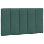 Cama con colchón terciopelo verde oscuro 90x190 cm