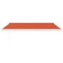 Retractable aluminum awning and orange and brown fabric 4x3 m by vidaXL, Awnings - Ref: Foro24-3154543, Price: 912,80 €, Disc...