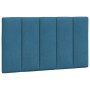 Cama con colchón terciopelo azul 90x190 cm